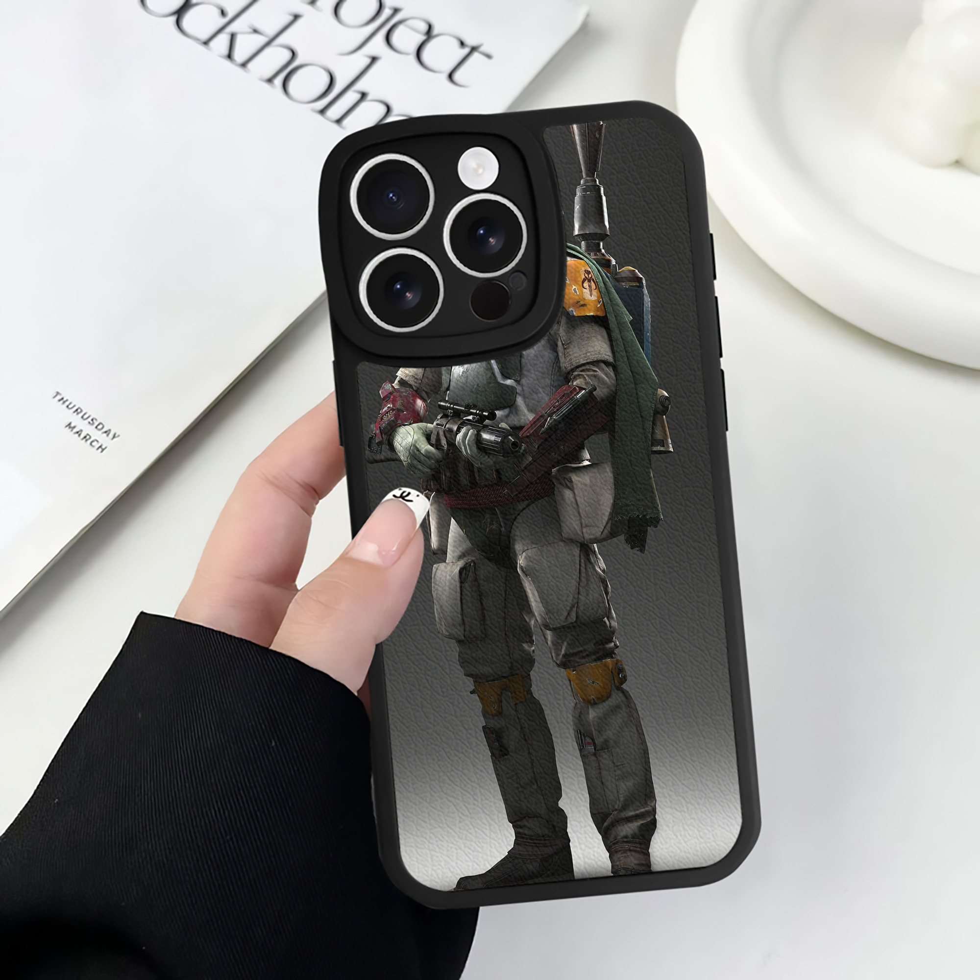 （画像用） スター・ウォーズ Star Wars 【iPhone 16シリーズ対応】シリコンスマホケース（レザー調） 材質：シリコン